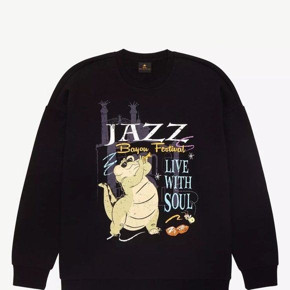 Disney Black Crewneck Jazz Sweater - Picture 1 of 5